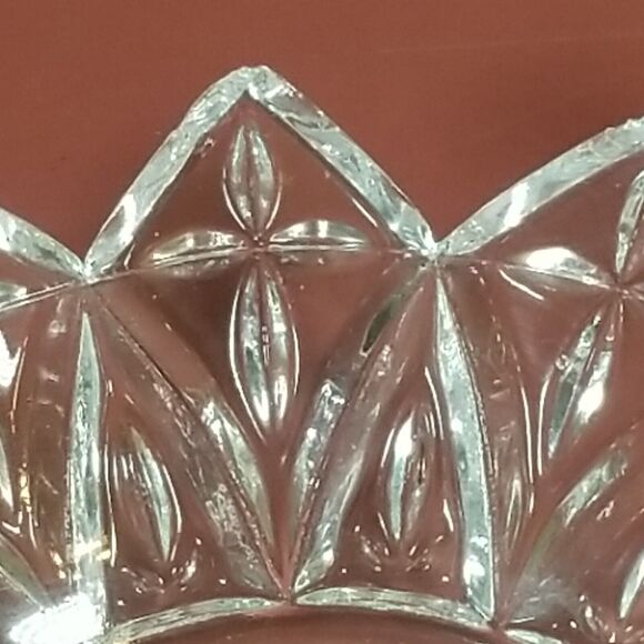 Federal Glass Petal 5 5/8" Round Bowl Dish 12-Point Star Flower Cross Starburst - Picture 8 of 8